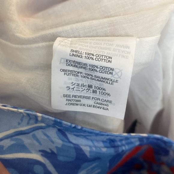 J.Crew Floral Blue and Red Skirt 4 Size - Picture 6 of 6